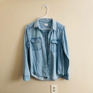 Light Blue Denim Button Up